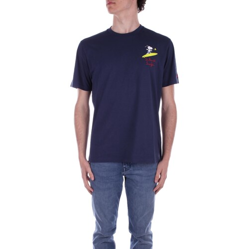 textil Herre T-shirts m. korte ærmer Mc2 Saint Barth TSHM001 Blå