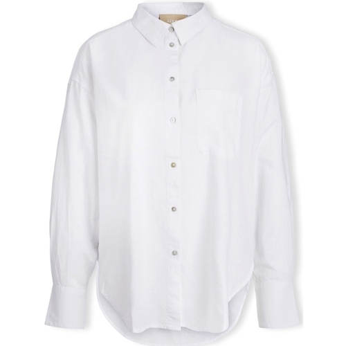 textil Dame Toppe / Bluser Jjxx Jamie Linen Shirt L/S - White Hvid