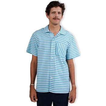 textil Herre Skjorter m. lange ærmer Brava Fabrics Stripes Shirt - Blue Hvid