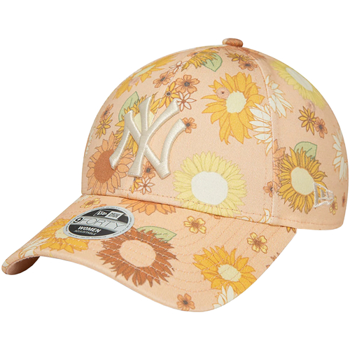 Accessories Dame Kasketter New-Era 9FORTY New York Yankees Floral All Over Print Cap Orange