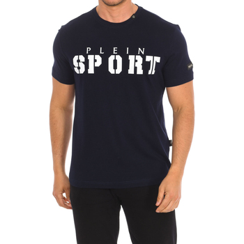 textil Herre T-shirts m. korte ærmer Philipp Plein Sport TIPS400-85 Marineblå
