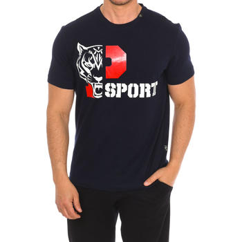 textil Herre T-shirts m. korte ærmer Philipp Plein Sport TIPS410-85 Marineblå