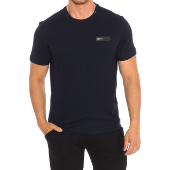 textil Herre T-shirts m. korte ærmer Philipp Plein Sport TIPS414-85 Marineblå