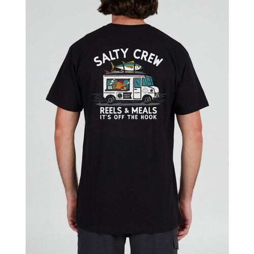 textil Herre T-shirts & poloer Salty Crew Reels & meals premium s/s tee Sort