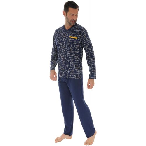 textil Herre Pyjamas / Natskjorte Christian Cane HERODIAN Blå