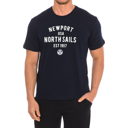 textil Herre T-shirts m. korte ærmer North Sails 9024010-800 Marineblå