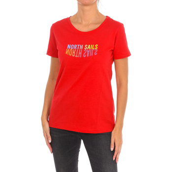 textil Dame T-shirts m. korte ærmer North Sails 9024290-230 Rød