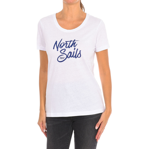 textil Dame T-shirts m. korte ærmer North Sails 9024300-101 Hvid