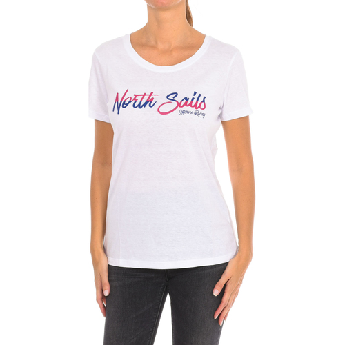 textil Dame T-shirts m. korte ærmer North Sails 9024310-101 Hvid