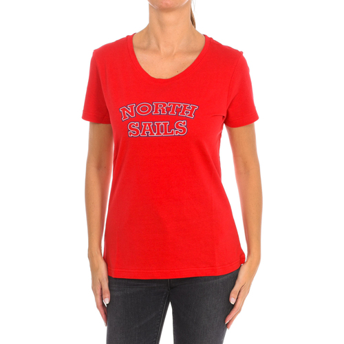 textil Dame T-shirts m. korte ærmer North Sails 9024320-230 Rød