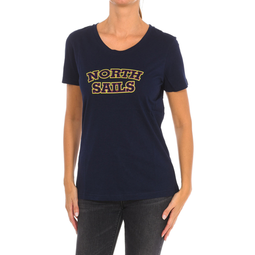 textil Dame T-shirts m. korte ærmer North Sails 9024320-800 Marineblå
