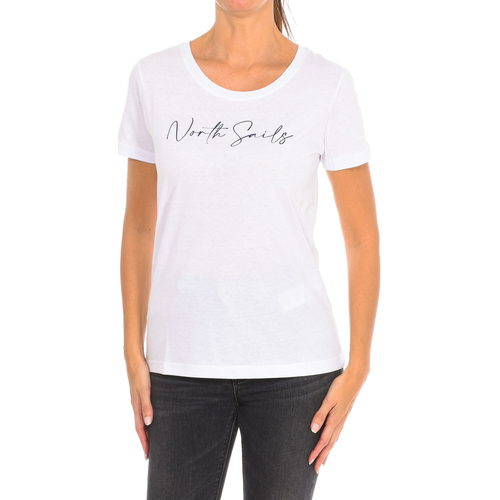 textil Dame T-shirts m. korte ærmer North Sails 9024330-101 Hvid