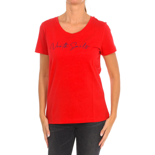 textil Dame T-shirts m. korte ærmer North Sails 9024330-230 Rød