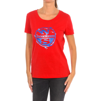 textil Dame T-shirts m. korte ærmer North Sails 9024340-230 Rød