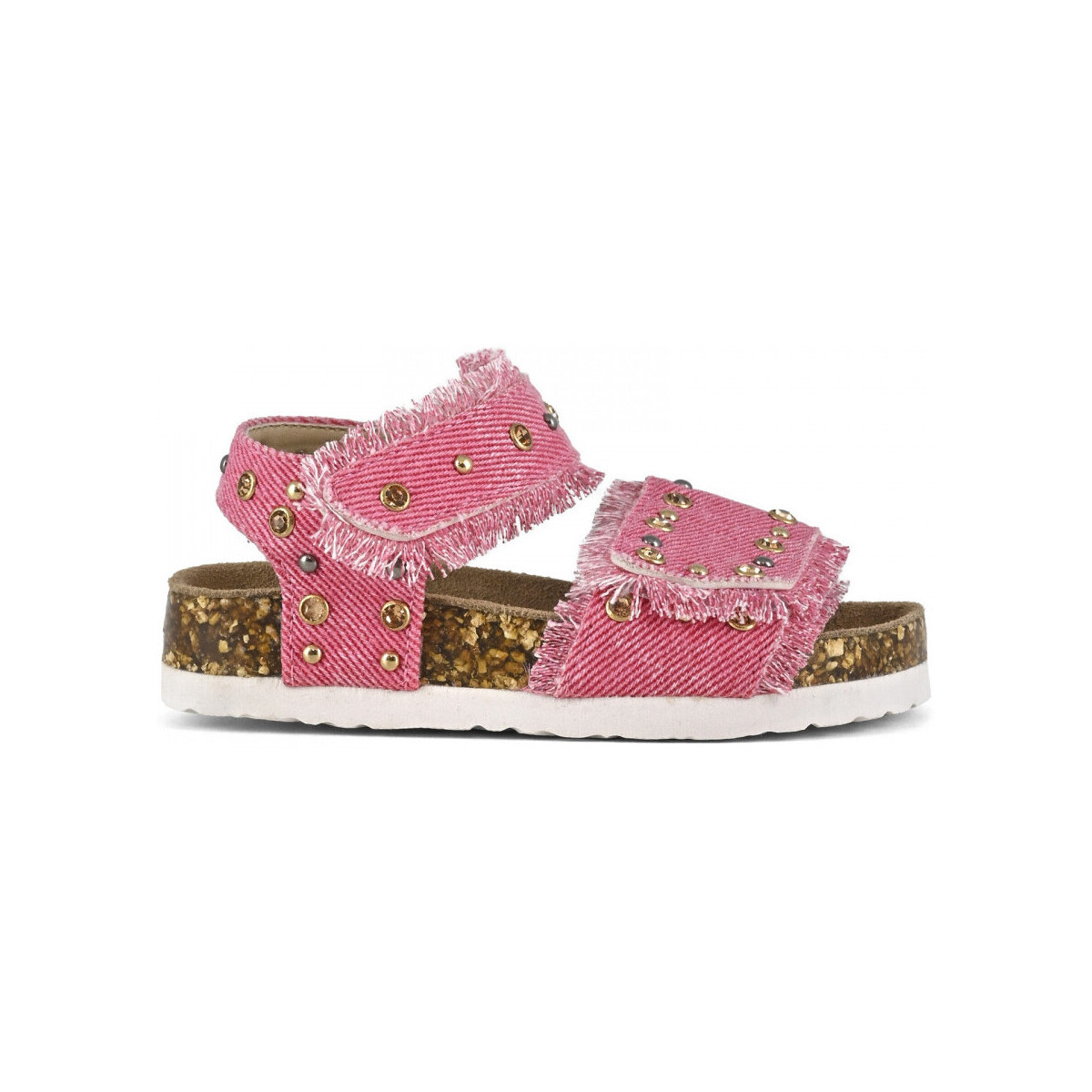 Sko Pige Sandaler Colors of California Baby sandal denim and studs Blå