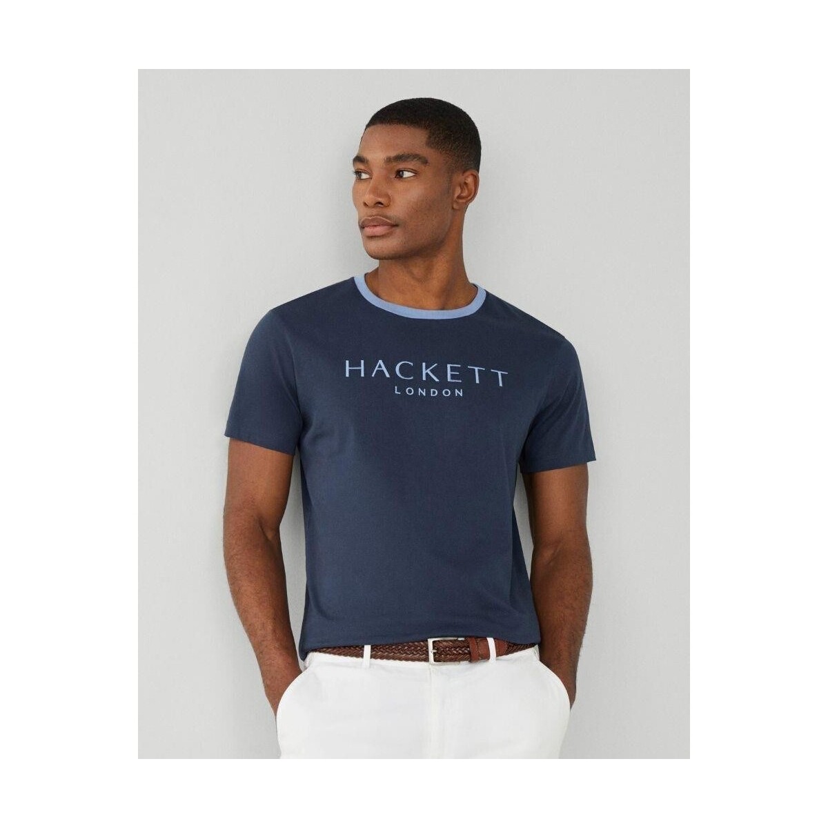 textil Herre T-shirts m. korte ærmer Hackett HM500797 HERITAGE Blå