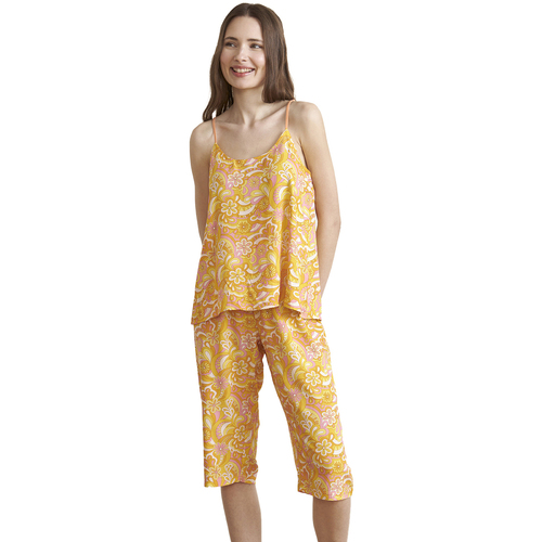 textil Dame Pyjamas / Natskjorte J&j Brothers JJBEH1001 Gul