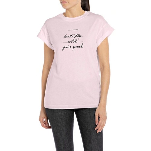 textil Dame T-shirts & poloer Replay  Flerfarvet