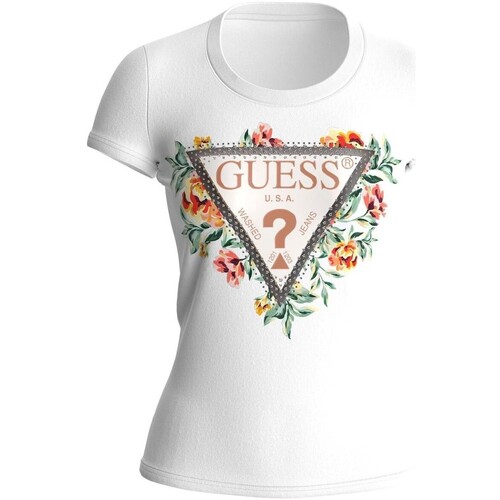 textil Dame T-shirts & poloer Guess  Flerfarvet