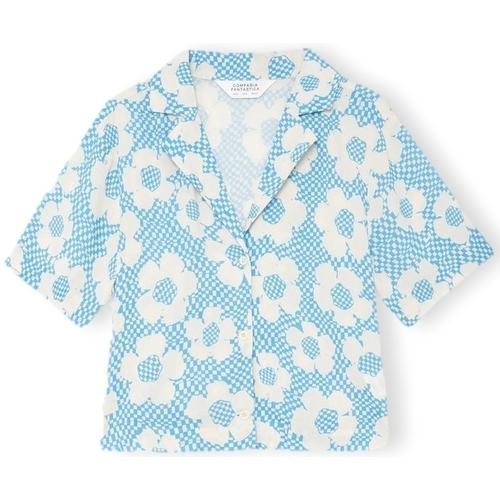 textil Dame Toppe / Bluser Compania Fantastica COMPAÑIA FANTÁSTICA Shirt 12108 - Flowers Blå