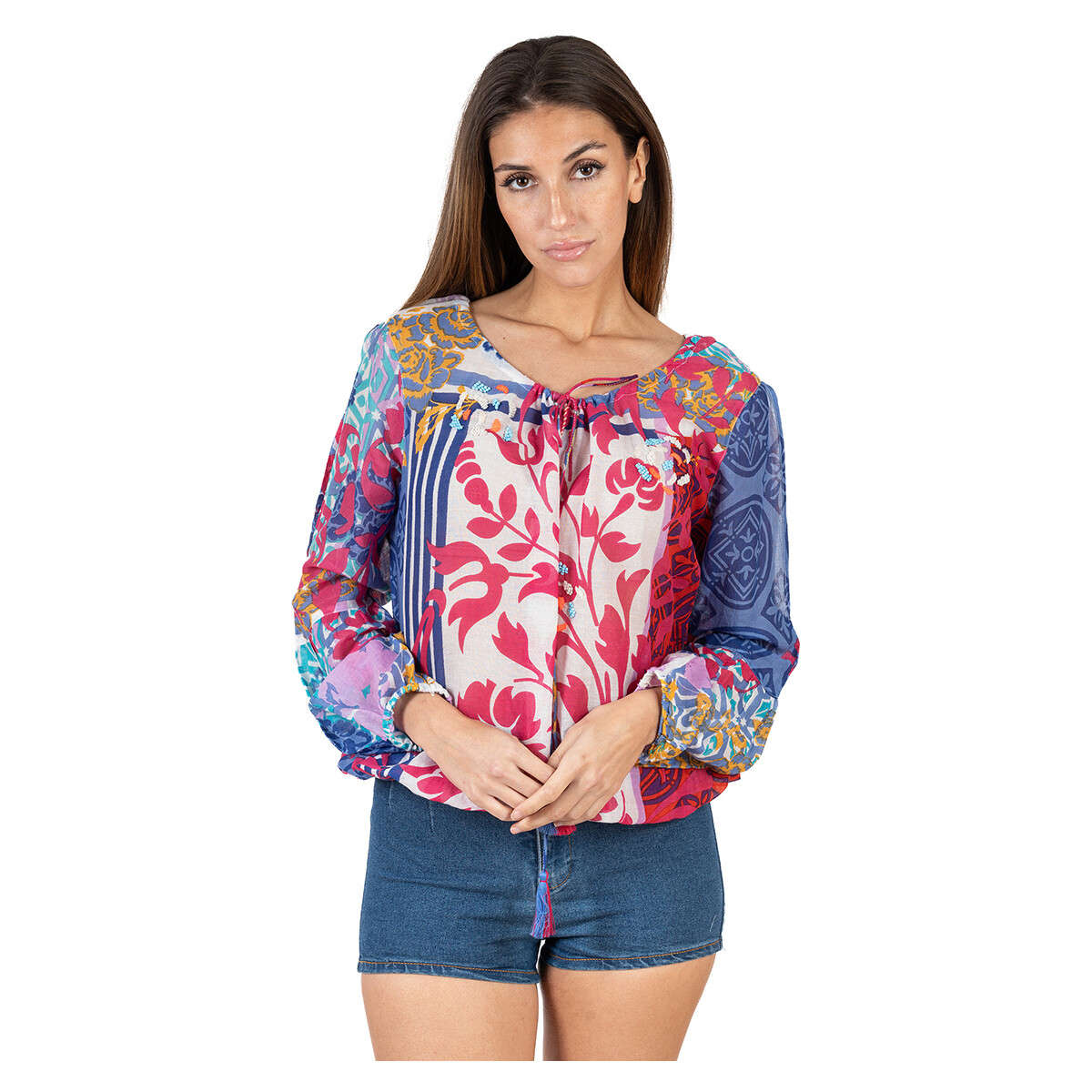 textil Dame Skjorter / Skjortebluser Isla Bonita By Sigris Skjorte Flerfarvet