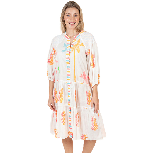 textil Dame Korte kjoler Isla Bonita By Sigris Kjole Hvid