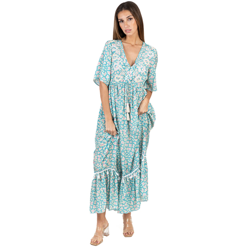 textil Dame Lange kjoler Isla Bonita By Sigris Kjole Blå