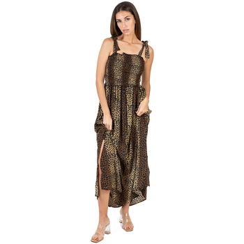 textil Dame Lange kjoler Isla Bonita By Sigris Lang Midi Kjole Flerfarvet