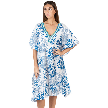 textil Dame Korte kjoler Isla Bonita By Sigris Kaftan Blå