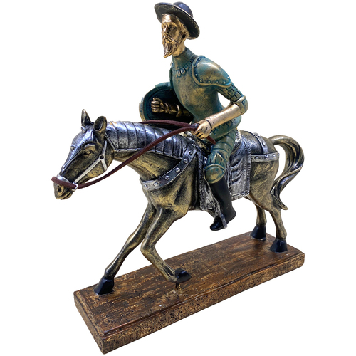 Indretning Små statuer og figurer Signes Grimalt Don Quijote Til Hest Grå
