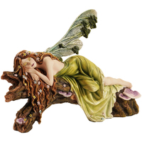 Indretning Små statuer og figurer Signes Grimalt Rainbow Wing Fairy Sleeping Grøn