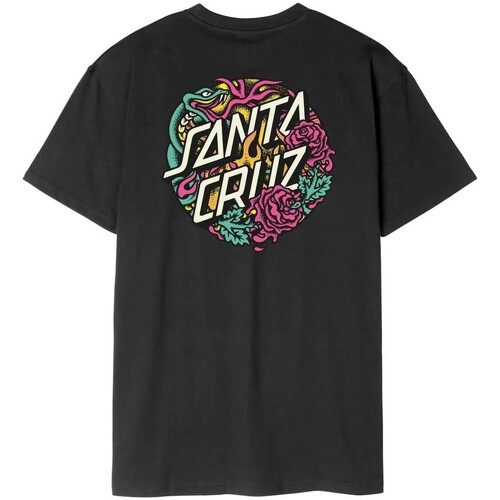 textil Herre T-shirts m. korte ærmer Santa Cruz  Sort