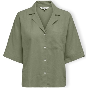 textil Dame Toppe / Bluser Only Noos Tokyo Life Shirt S/S - Oil Green Grøn