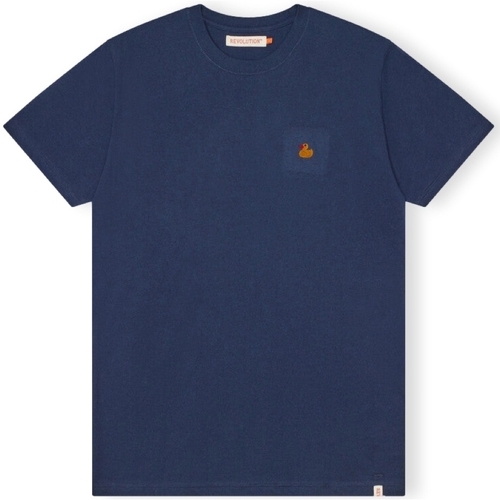 textil Herre T-shirts & poloer Revolution T-Shirt Regular 1368 DUC - Navy Mel Blå