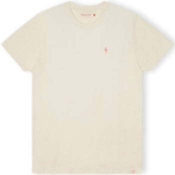 textil Herre T-shirts & poloer Revolution T-Shirt Regular 1364 FLA - Off White/Mel Hvid