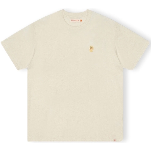 textil Herre T-shirts & poloer Revolution T-Shirt Loose 1366 LUC - Offwhite/Mel Hvid