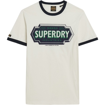 textil Herre T-shirts m. korte ærmer Superdry 235501 Hvid