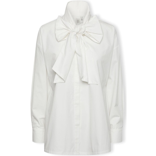 textil Dame Toppe / Bluser Y.a.s YAS Sigga Shirt L/S - Star White Hvid