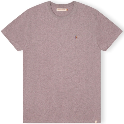 textil Herre T-shirts & poloer Revolution T-Shirt Regular 1364 POS - Purple Melange Violet