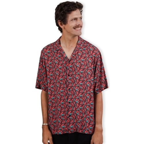 textil Herre Skjorter m. lange ærmer Brava Fabrics Lobster Aloha Shirt - Red Blå