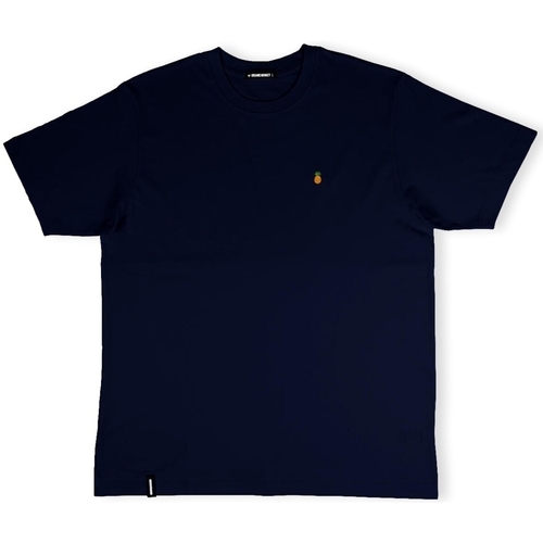 textil Herre T-shirts & poloer Organic Monkey Fine Apple T-Shirt - Navy Blå