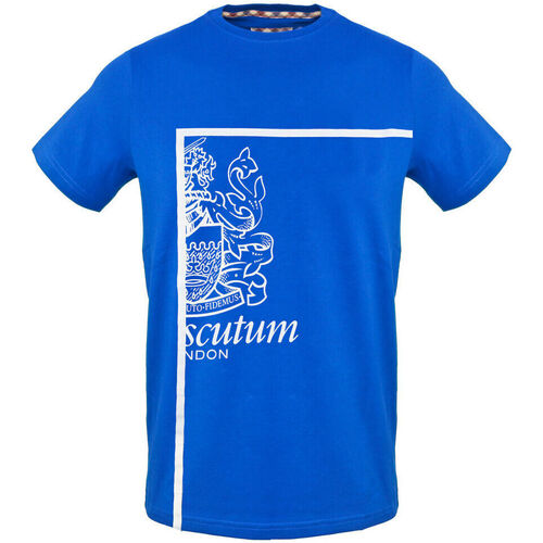 textil Herre T-shirts m. korte ærmer Aquascutum tsia127 81 blue Blå