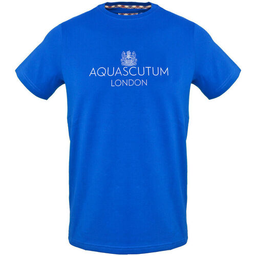 textil Herre T-shirts m. korte ærmer Aquascutum - tsia126 Blå