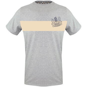 textil Herre T-shirts m. korte ærmer Aquascutum tsia103 94 grey Grå