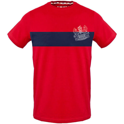 textil Herre T-shirts m. korte ærmer Aquascutum tsia103 52 red Rød