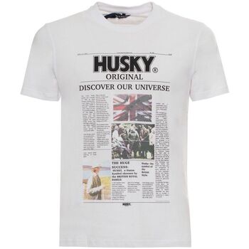 textil Herre T-shirts m. korte ærmer Husky - hs23beutc35co196-tyler Hvid