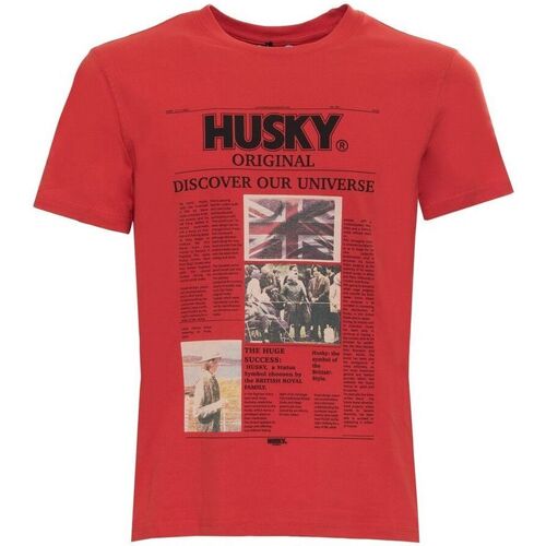 textil Herre T-shirts m. korte ærmer Husky - hs23beutc35co196-tyler Rød