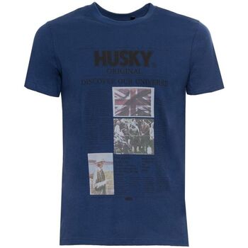 textil Herre T-shirts m. korte ærmer Husky - hs23beutc35co196-tyler Blå
