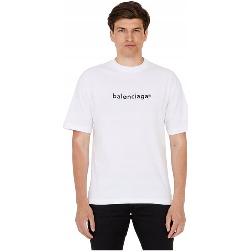 textil Herre T-shirts m. korte ærmer Balenciaga 620969 TIV50 Hvid