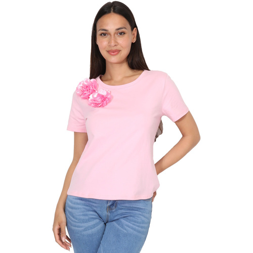 textil Dame T-shirts m. korte ærmer La Modeuse 71666_P168466 Pink